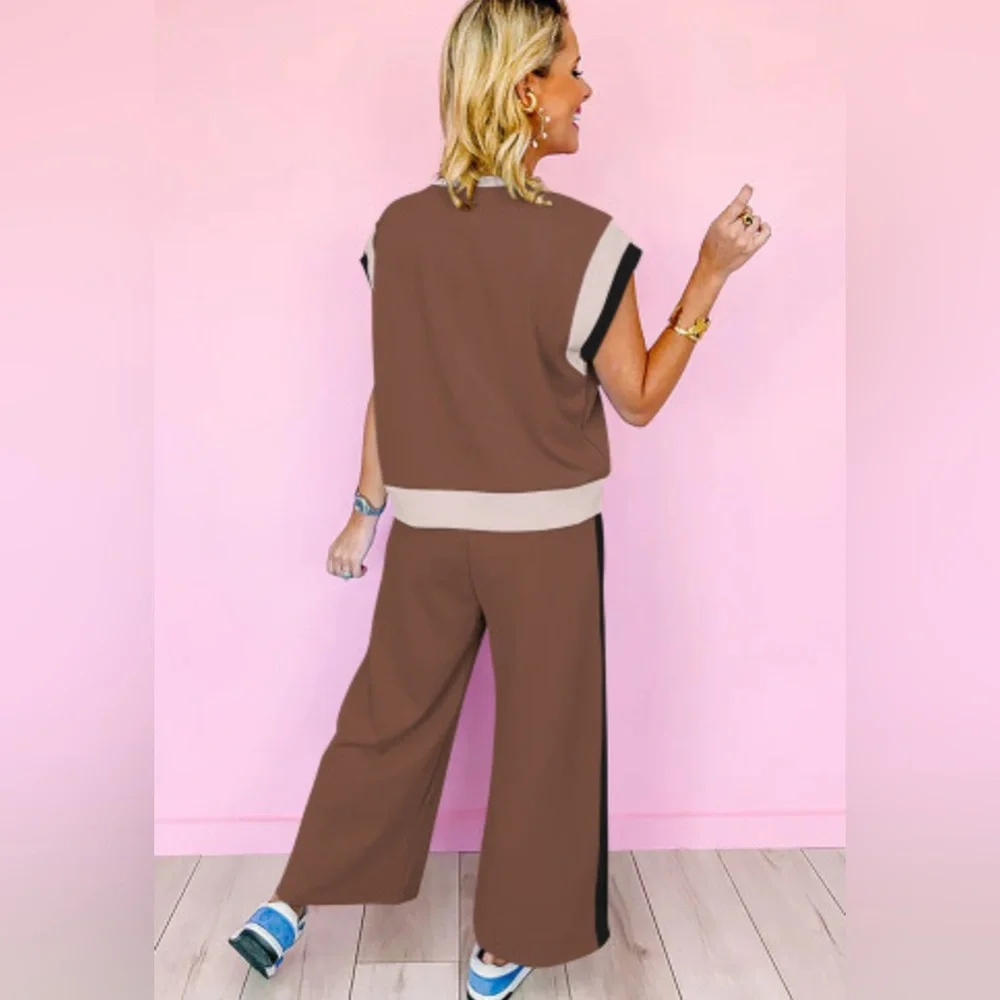 Willow colorblock two piece lounge set - Picture 3 of 8